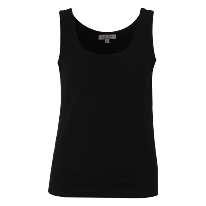 Enjoy Top dubbel voorpand - Zwart